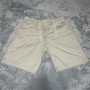 Polo by Ralph Lauren Size 36 Khaki Cargo Shorts Draw String 100% Cotton